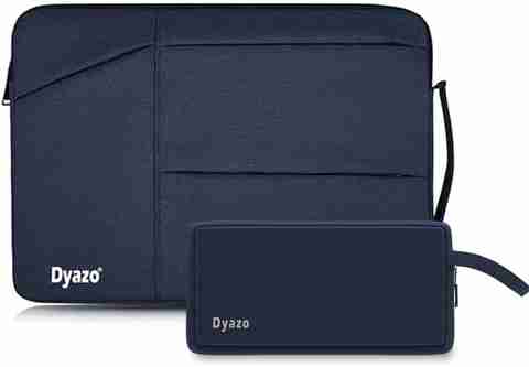 Dyazo Plus 15.6 Inch Laptop Sleeve Blue with Pockets - Image 5
