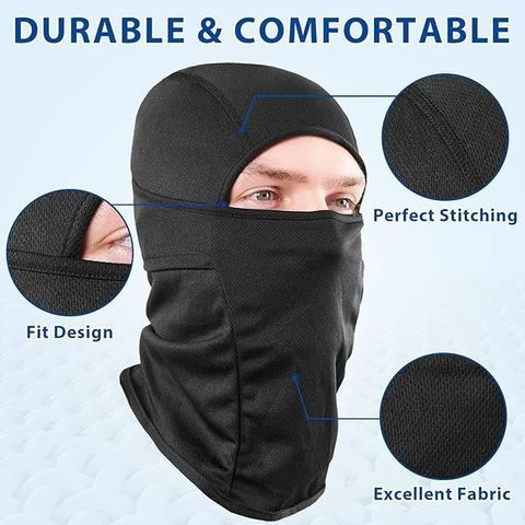 aksmit Black Bike Face Mask Balaclava (Free Size) - Image 7