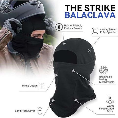 aksmit Black Bike Face Mask Balaclava (Free Size) - Image 6