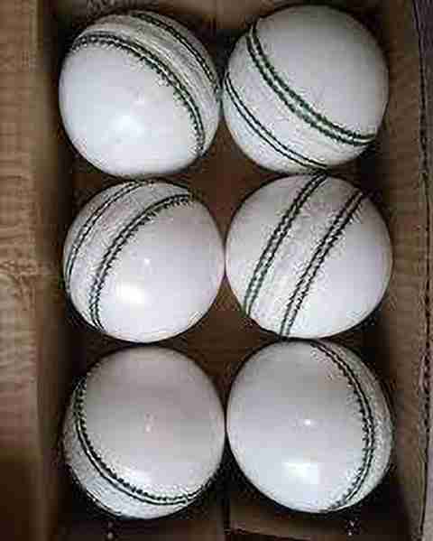 HIDE OUT Cricket ball pack of 6 white cricket leather ball Cricket