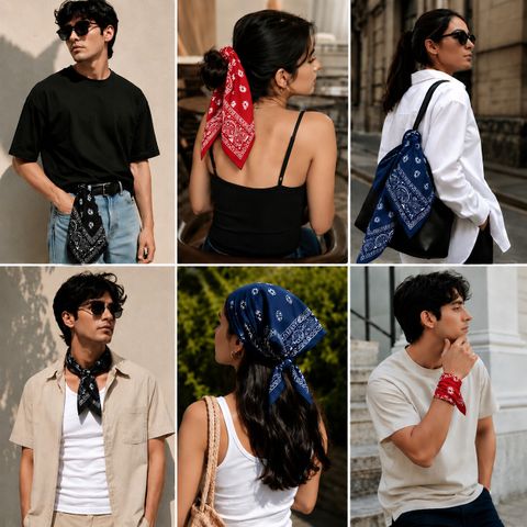Royal Mart Cotton Paisley Men & Women Printed Bandana (Pack of 3) - Image 7