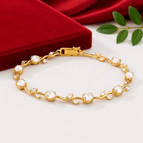 zevarna Alloy Cubic Zirconia Gold-plated Bracelet Set - Image 6