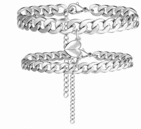 Jagsun Brass Sterling Silver Bracelet Set (Pack of 2) - Image 2