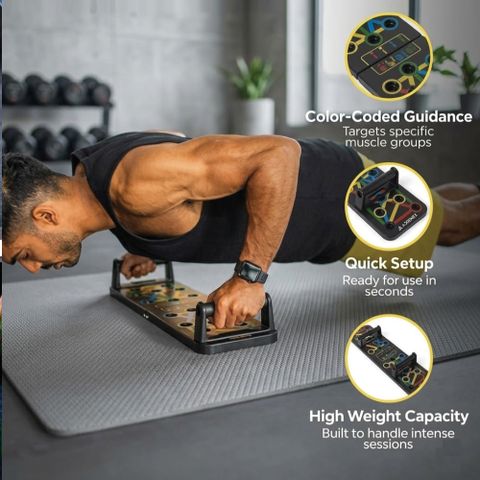 Adrenex 15-in-1 Push Up Board, Black - Image 7