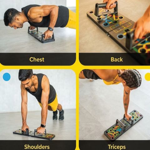 Adrenex 15-in-1 Push Up Board, Black - Image 4