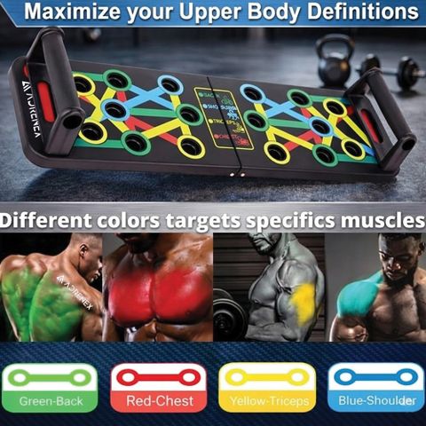 Adrenex 15-in-1 Push Up Board, Black - Image 6