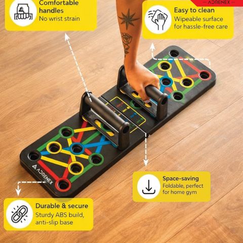 Adrenex 15-in-1 Push Up Board, Black - Image 5