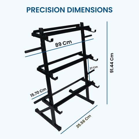 SONRET Dumbbell Stand for Home | Heavy Duty Steel gym rack Dumbbell Stand (Black) - Image 6