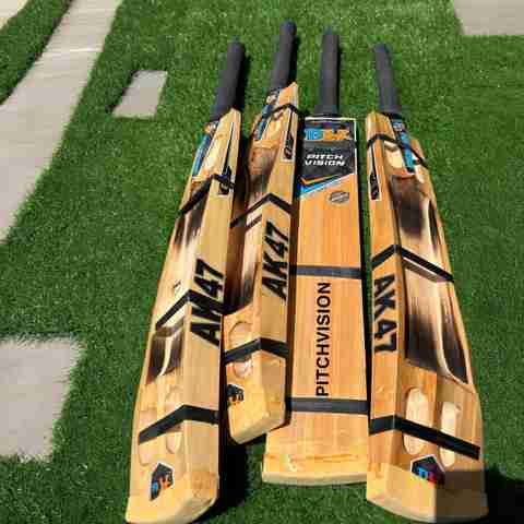 pitchvision Hard tennis double blade cricket bat Kashmir Willow Cricket Bat For 15+ Yrs (1 kg) - Image 2