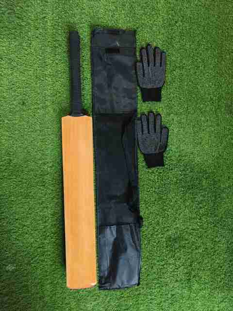 RKDESIGNandTRADERS 77 Limited Edition Kashmir Willow Hard Tennis Cricket Bat Triple Blade Kashmir Willow Cricket Bat For 15+ Yrs (1 kg) - Image 5