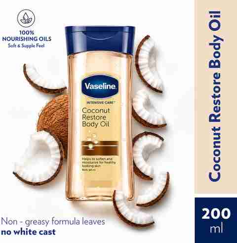 Vaseline Intensive Care Coconut Restore Body Oil 200ml - Image 3