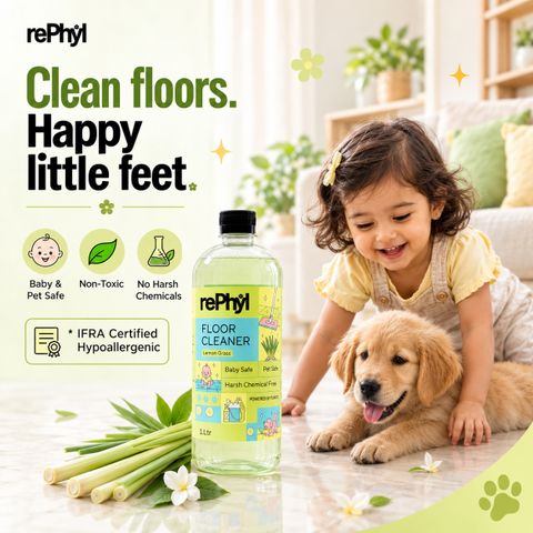 rePhyl Plant-Powered Floor Cleaner Liquid - Lemongrass | Multi Surface Cleaner Lemongrass (1 L) - Image 4