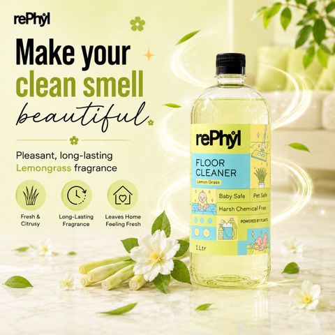 rePhyl Plant-Powered Floor Cleaner Liquid - Lemongrass | Multi Surface Cleaner Lemongrass (1 L) - Image 6