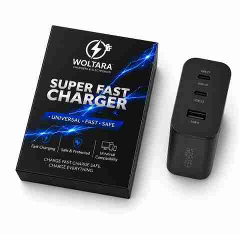 WOLTARA 65 W GaN 5 A Wall Charger for Mobile (Black) - Image 5