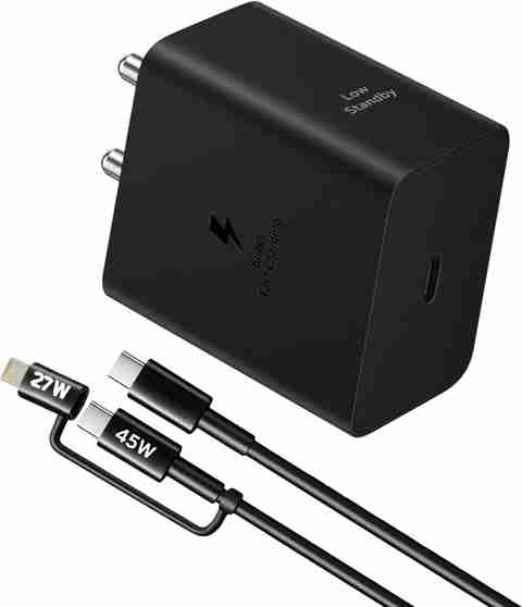 ChargHunt 45W PD Wall Charger with Detachable Cable (Black) - Image 2