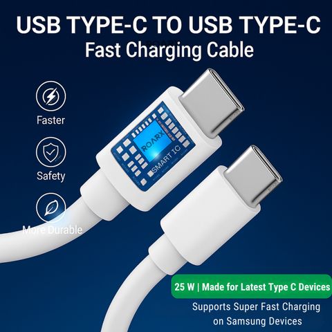 RoarX 25 W PPS 3 A Wall Charger for Mobile with Detachable Cable (White, Superfast Charger for Samsung Galaxy A35 5g Fast Charger Adapter, Cable Included) - Image 7