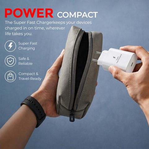 MAK 25W Quick Charge 3.1A Wall Charger (White) - Image 8