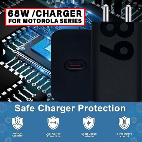 SUFO 68 W TurboPower 3.0 3 A Wall Charger for Mobile (Black, 68 W \ 3A TurboPower Fast Charger For Motorola Moto Mobiles) - Image 6