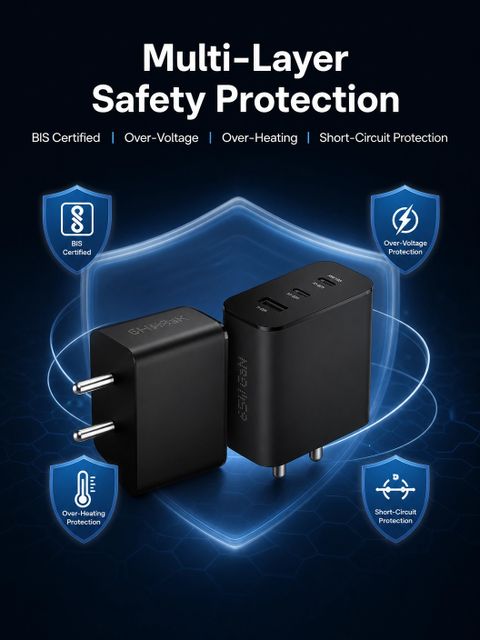WOLTARA 65 W GaN 5 A Wall Charger for Mobile (Black) - Image 6