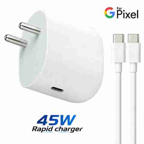 RVAT 45W Quick Charge 5A Wall Charger with Detachable Cable (White) - Image 3