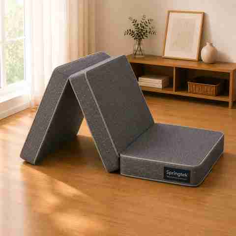 SPRINGTEK 3 Folding 4-inch Single PU Foam Mattress - Image 3