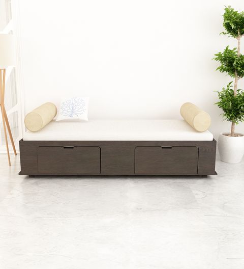 SIVOM Cyprus Multipurpose Diwan/Single Bed with Storage Engineered Wood Single Box Bed, 81 cm x 188 cm (2.66 ft x 6.17 ft) (Finish Color - Dark Wenge, Delivery Condition - Knock Down) - Image 4