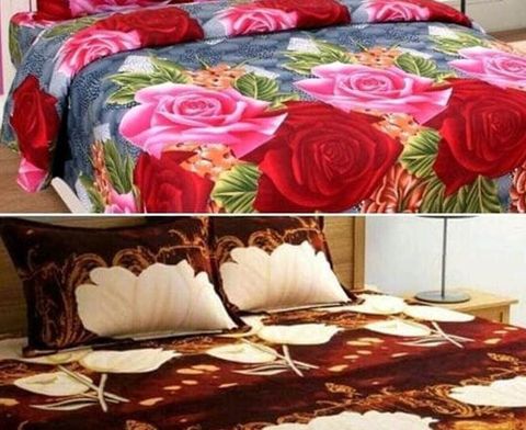 JGdecor Polycotton Double Flat 150 TC Floral 2 Bedsheets with 4 - Image 8