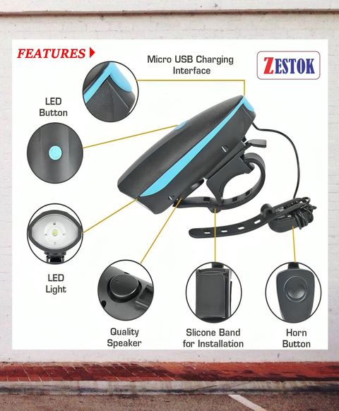 Zestok Bicycle LED Light Combo Multicolor - Image 7