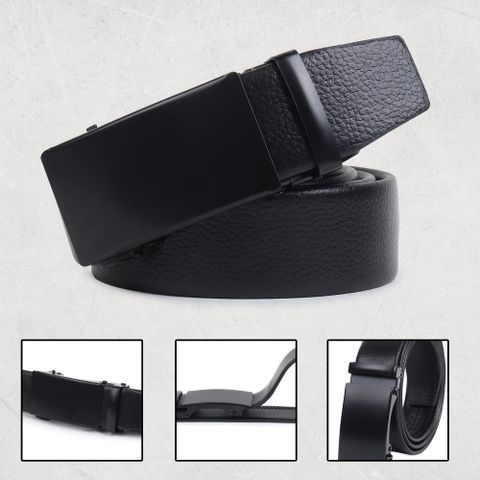 PROVOGUE Men Casual, Formal, Party Black Artificial Leather Belt - Image 4