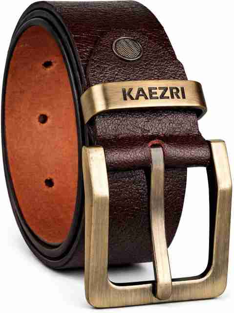 KAEZRI Men Brown Genuine Leather Belt - Image 5