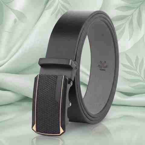 WROGN Men Formal, Casual, Evening, Party Black Genuine Leather Belt - Image 5