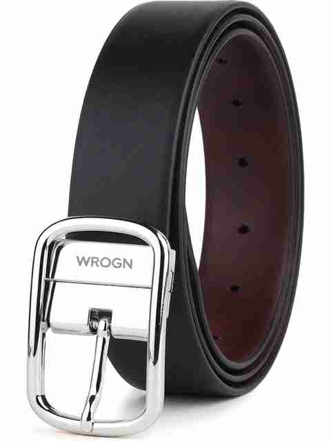 WROGN Men Formal, Casual, Evening, Party Black, Brown Artificial Leather Reversible Belt - Image 5