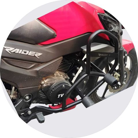 RS ACESSORIS HUB Metal Raider Crash Guard with 4 Sliders - Image 7