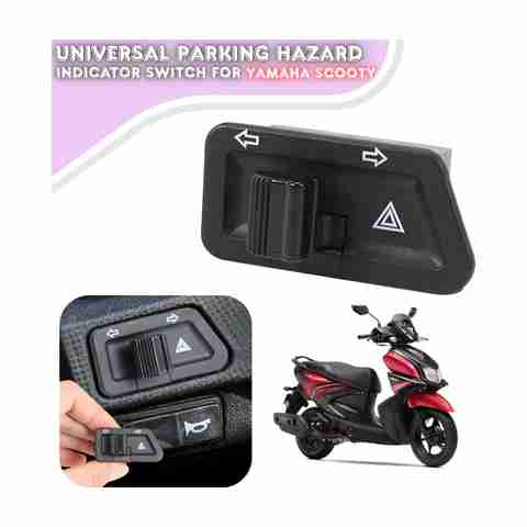 SRPHERE Universal Parking Hazard Indicator Switch For Yamaha SCOOTY Bike Electric Regulator - Image 2