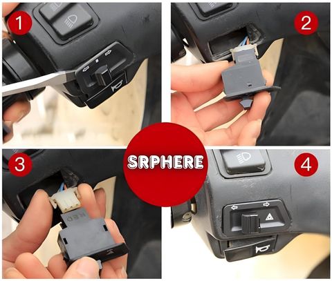 SRPHERE Universal Parking Hazard Indicator Switch For Yamaha SCOOTY Bike Electric Regulator - Image 3
