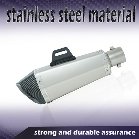 Vagary Silver Universal Hexa Cut Akrapovic Exhaust with DB Killer - Image 6