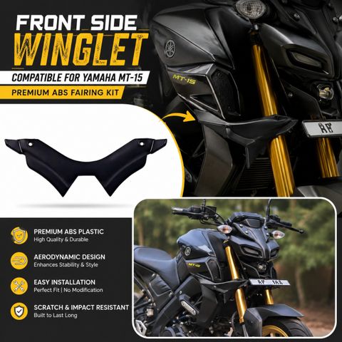 MokyPro Front Side Winglet Compatible for MT-15 | Premium ABS Fairing Kit Bike Fairing Kit - Image 7