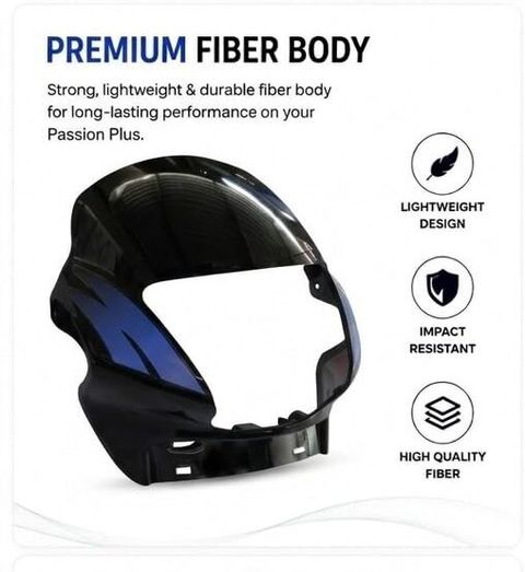 RRV Visor Passion Plus black/blue stiker Bike Headlight Visor - Image 6