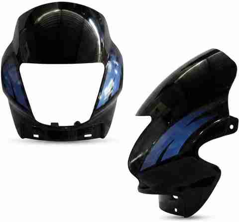 RRV Visor Passion Plus black/blue stiker Bike Headlight Visor - Image 5