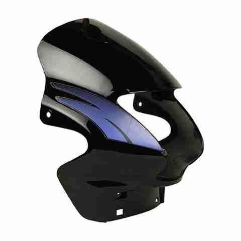 KTC Premium Passion Plus Black Blue Visor Bike Headlight Visor - Image 5