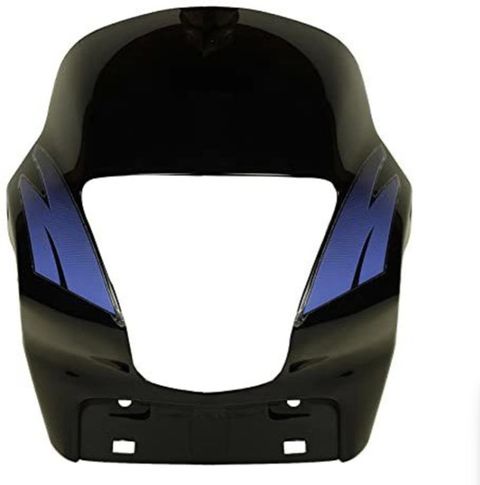 KTC Premium Passion Plus Black Blue Visor Bike Headlight Visor - Image 6