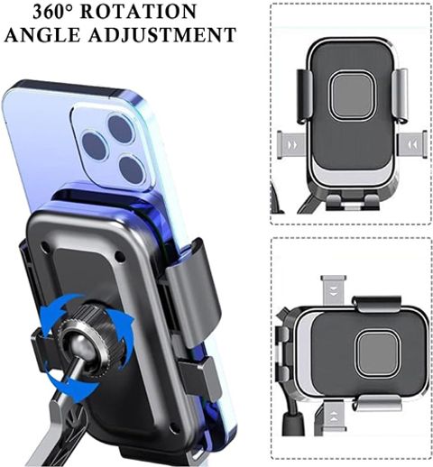 TROST à¤à¥à¤°à¥à¤¸à¥à¤ Premium Phone Mount For Bike Handle, 360° Rotation Adjustable, Universal बाà¤à¤ मà¥à¤¬à¤¾à¤à¤² हà¥à¤²à¥à¤¡à¤° (à¤à¤¾à¤²à¤¾) - Image 6