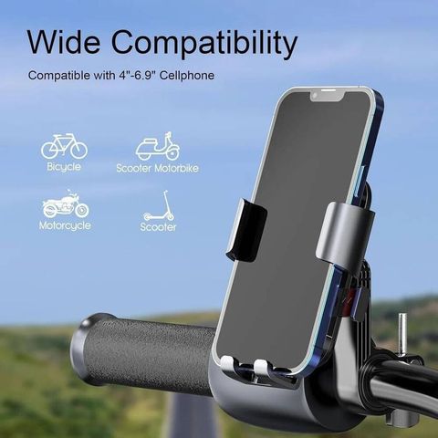 TRYFLY adjustable anti shake cycle & bike mobile stand for all mobile waterproof Bike Mobile Holder (Black) - Image 6