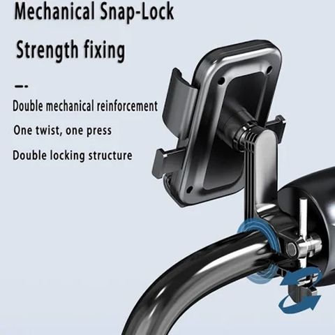 TROST à¤à¥à¤°à¥à¤¸à¥à¤ Premium Phone Mount For Bike Handle, 360° Rotation Adjustable, Universal बाà¤à¤ मà¥à¤¬à¤¾à¤à¤² हà¥à¤²à¥à¤¡à¤° (à¤à¤¾à¤²à¤¾) - Image 4