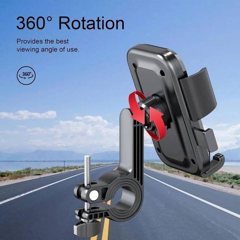 TRYFLY adjustable anti shake cycle & bike mobile stand for all mobile waterproof Bike Mobile Holder (Black) - Image 7