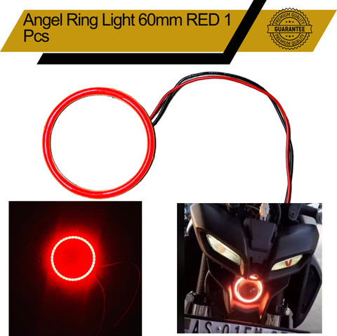 ENEMYT RG9 SINGLE PC UNIVERSAL CAR BIKE 60MM RED RING LIGHT