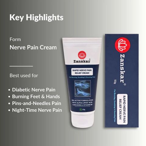Zanskar Rapid Nerve Pain Relief Cream 50g - Image 6
