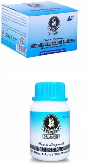 DR. JAMES Combo Kit Glutathione Skin Whitening Capsule And Cream