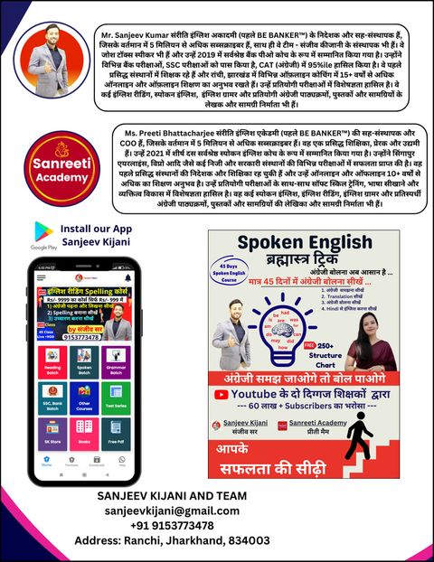 Sanjeev Kijani and Sanreeti Academy Angreji Padhne Ka Ramban Trick | English Reading, Spelling Rules & Pronunciation Book | Phonics Learning & English Reading Improvement | English Learning for Beginners | By Sanjeev Kijani & Preeti Mam | Sanreeti Academy - English Reading & Spelling Rules Book | Ramban Trick | Phonics Learning | English Pronunciation | English Reading Improvement | English Learning for Beginners | Sanjeev Kijani & Preeti Mam | Sanreeti Academy (Paperback, SANJEEV KUMAR, PREETI BHATTACHARJEE) - Image 6