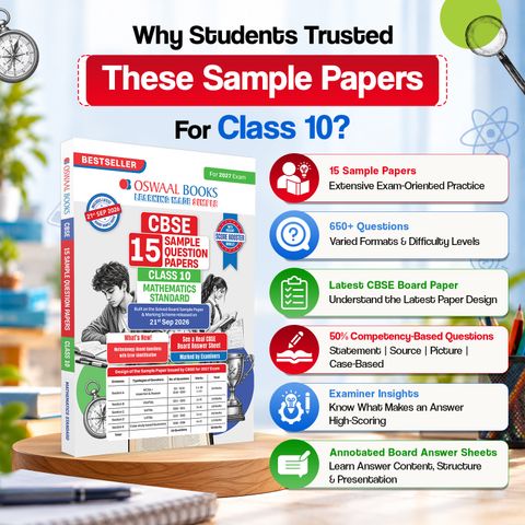 Oswaal Books And Learning Private Limited CBSE 15 Sample Question Papers Class 10 Board Exam�Mathematics Standard�2026-27 based on latest CBSE SQP dated (21 Sep 2026) New Questions Typologies With Oswaal AI (English, Paperback, unknown) - Image 6